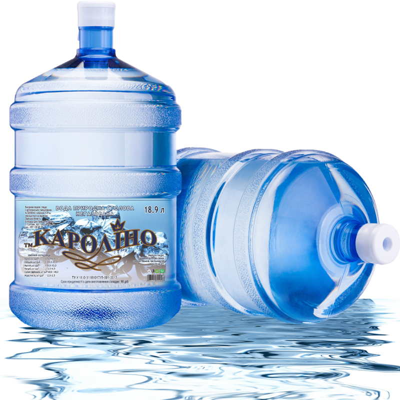 Вода питна артезіанська бутильована КАРОЛІНО, негазована 18,9 л.